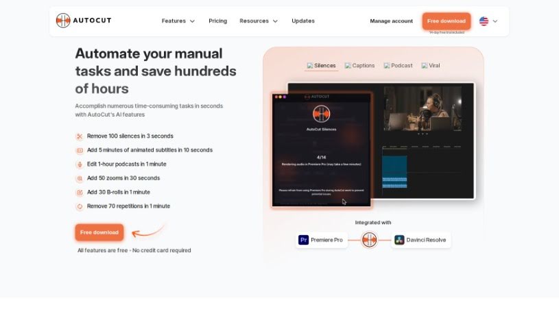 Screenshot of AutoCut