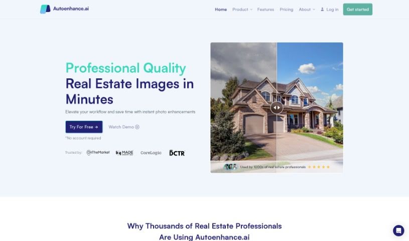 Screenshot of Autoenhance.ai