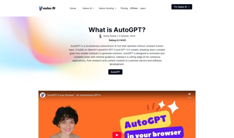 Screenshot of Autogpt