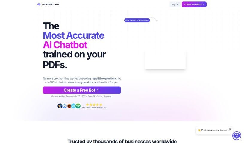 Screenshot of Automatic Chat