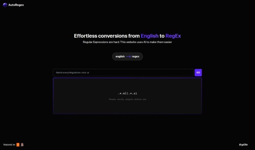 Screenshot of AutoRegex