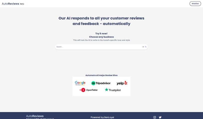 Screenshot of Autoreviews