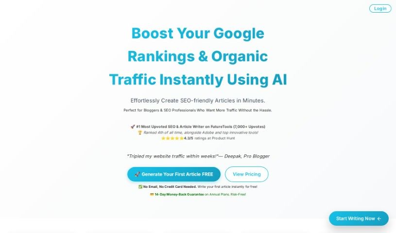 Screenshot of AutoWrite App