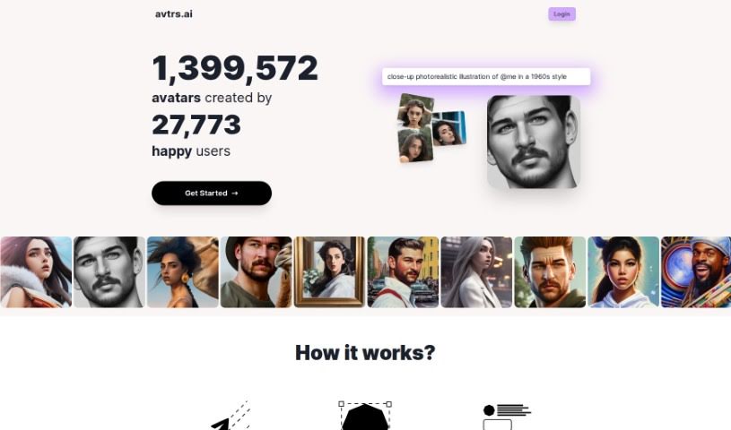 Screenshot of Avtrs.ai
