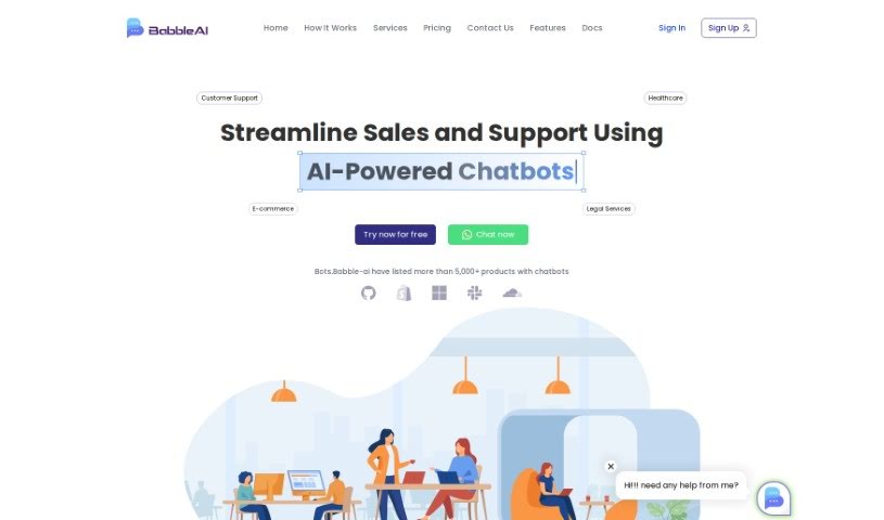 Screenshot of Babble AI