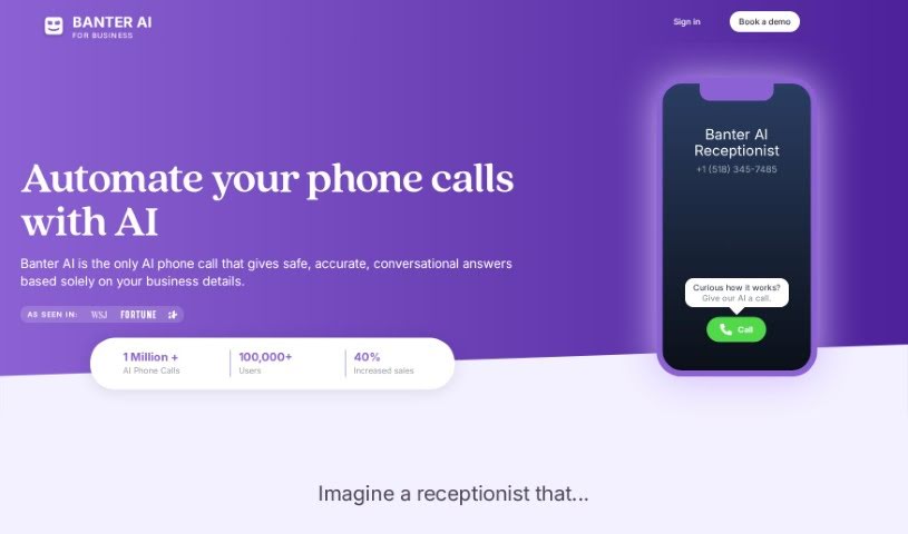 Screenshot of BanterAI