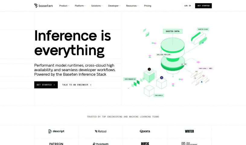 Screenshot of Baseten