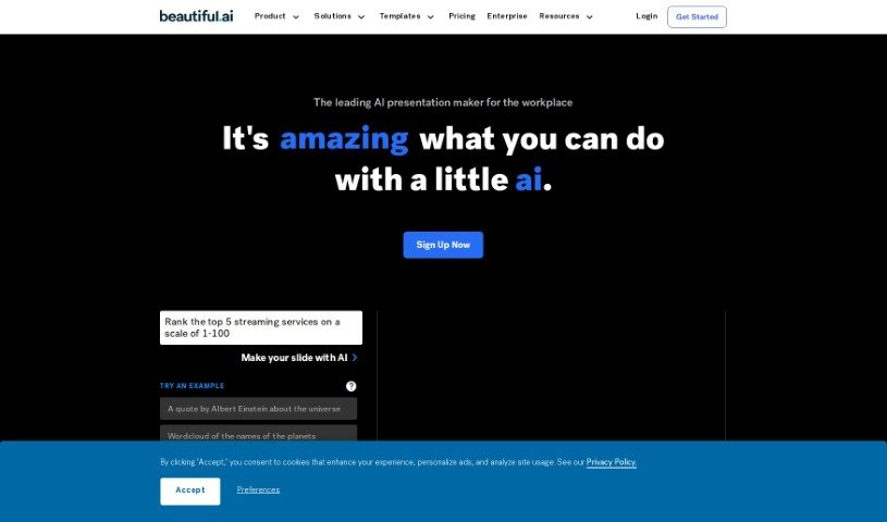 Screenshot of Beautiful.AI Designerbot