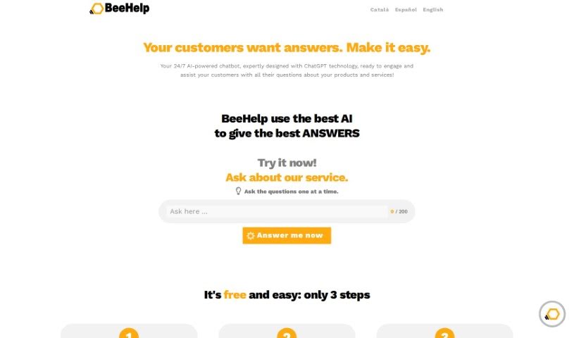 Screenshot of BeeHelp Assistant