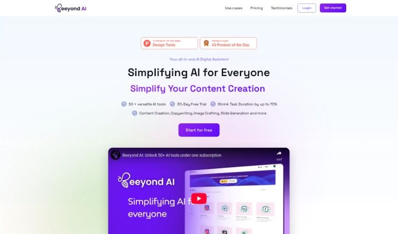 Screenshot of Beeyond AI