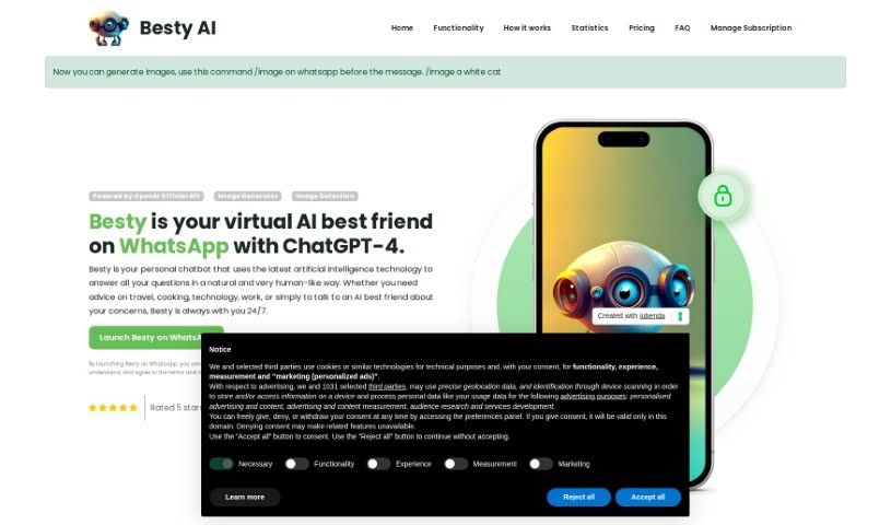 Screenshot of Besty AI