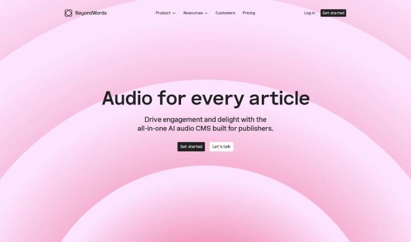 Screenshot of BeyondWords