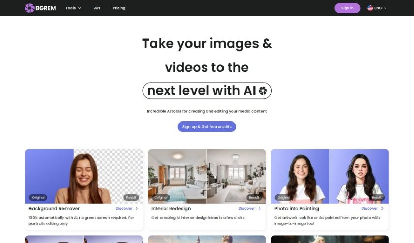 Screenshot of BgRem AI