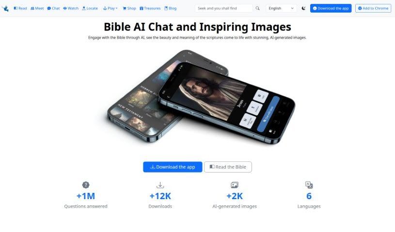 Screenshot of BiblePics