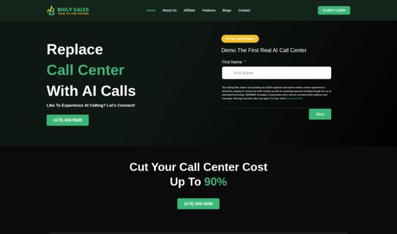 Screenshot of Bigly Sales