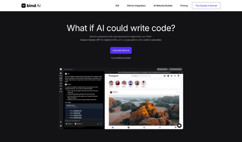 Screenshot of Bind AI