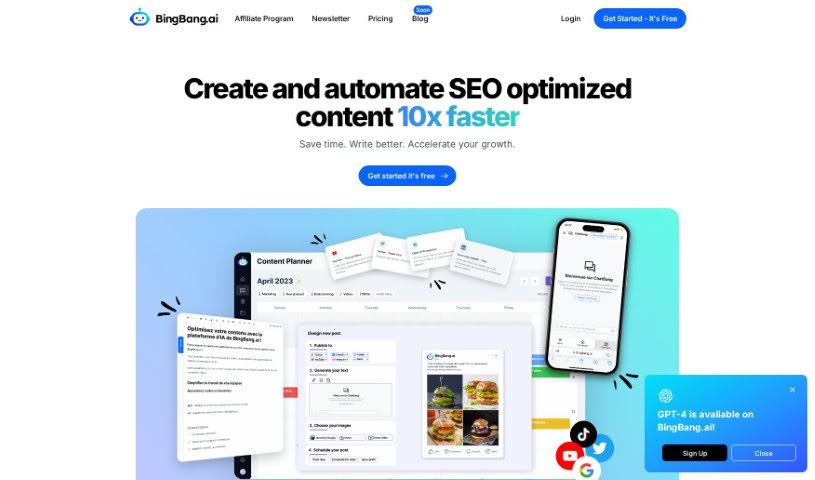 Screenshot of Bingbang.ai