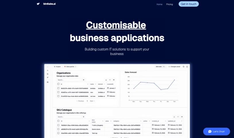 Screenshot of Birdlabs