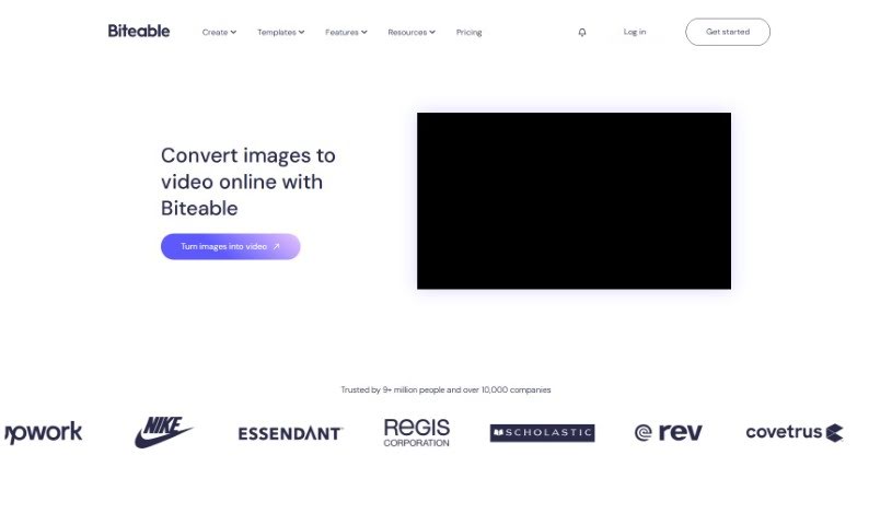 Screenshot of Biteable Image to Video