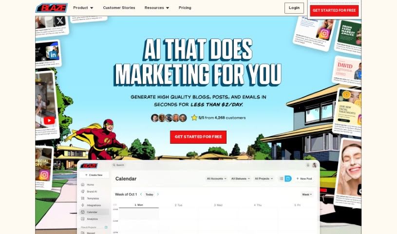 Screenshot of Blaze AI