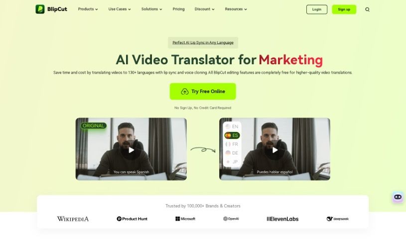 Screenshot of Blipcut