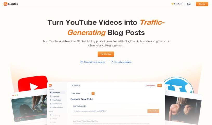 Screenshot of BlogFox