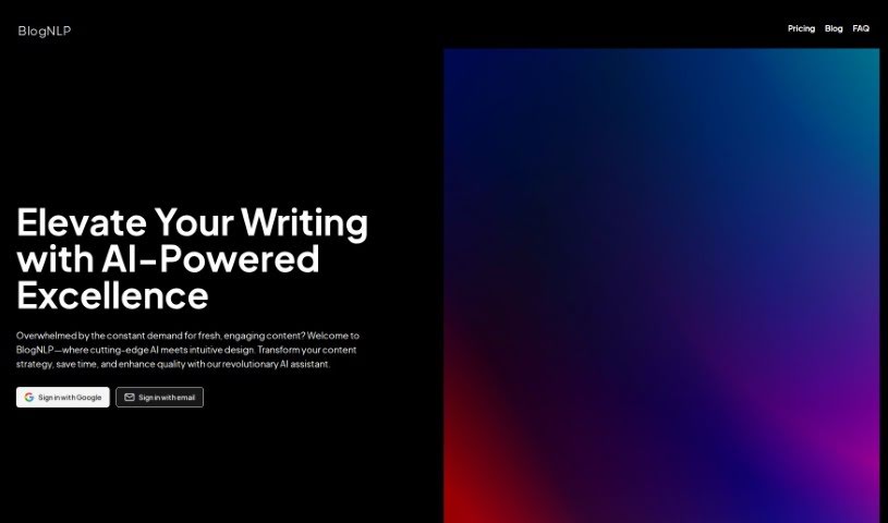 Screenshot of BlogNLP