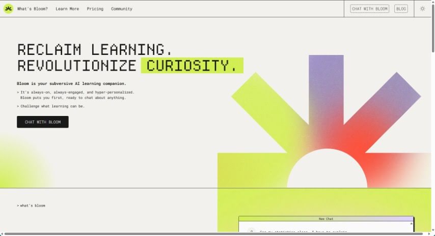 Screenshot of Bloom Bot AI