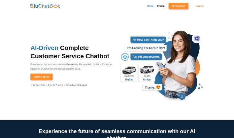 Screenshot of Bluchatbot