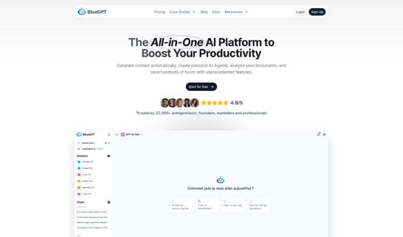 Screenshot of BlueGPT