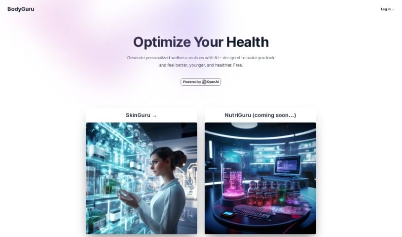 Screenshot of Bodyguru