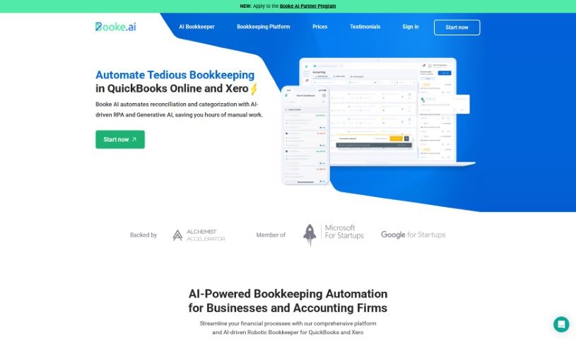 Screenshot of Booke AI