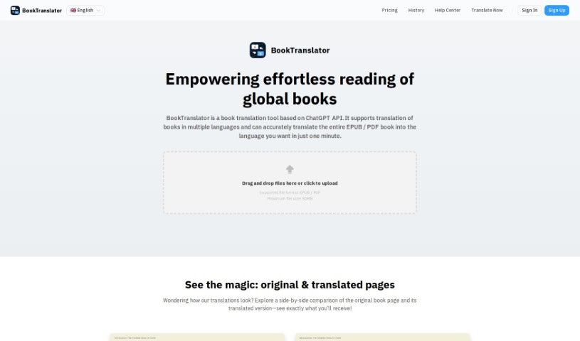 Screenshot of BookTranslator