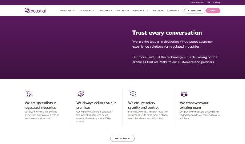 Screenshot of Boost Ai