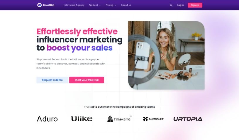 Screenshot of BoostBot