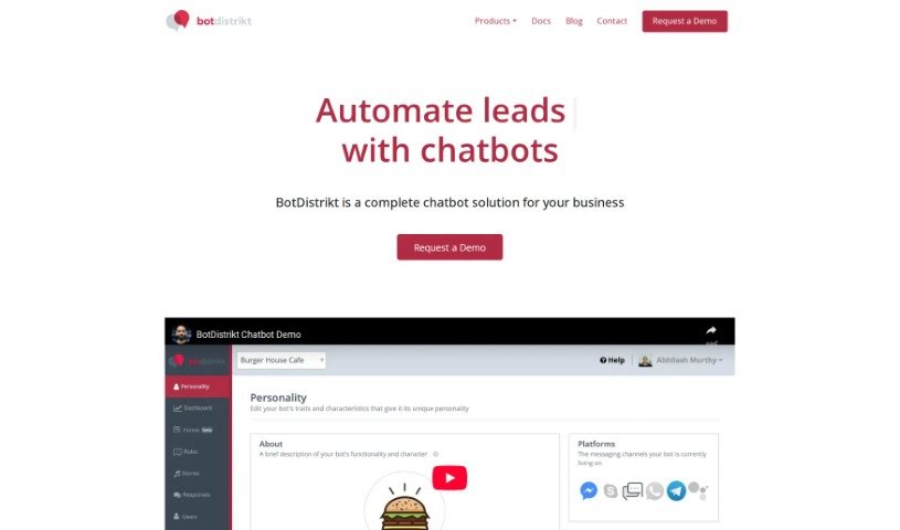 Screenshot of BotDistrikt