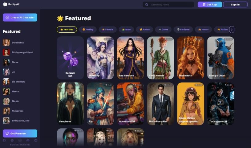 Screenshot of Botify AI