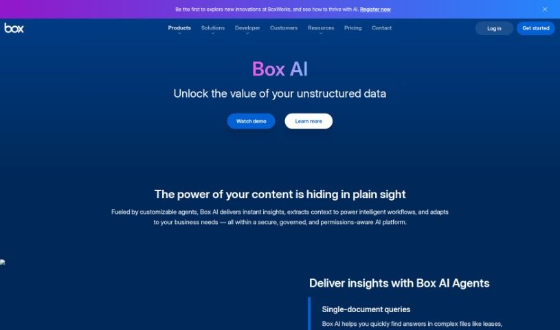 Screenshot of Box Ai