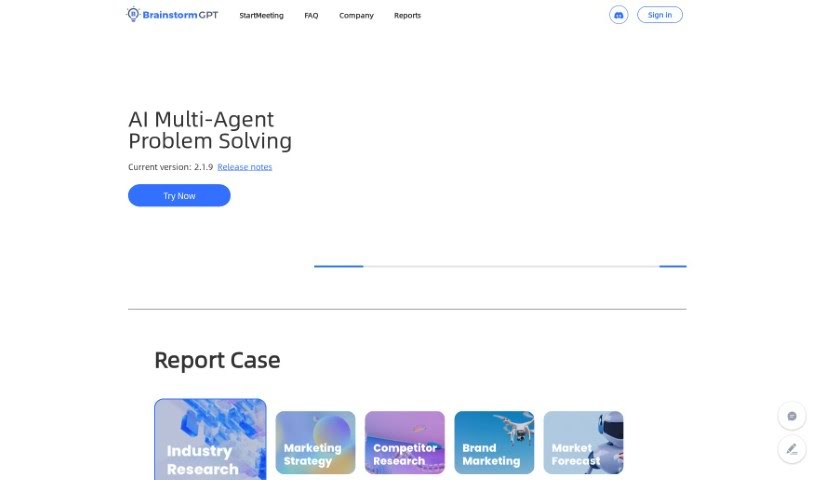 Screenshot of Brainstormgpt