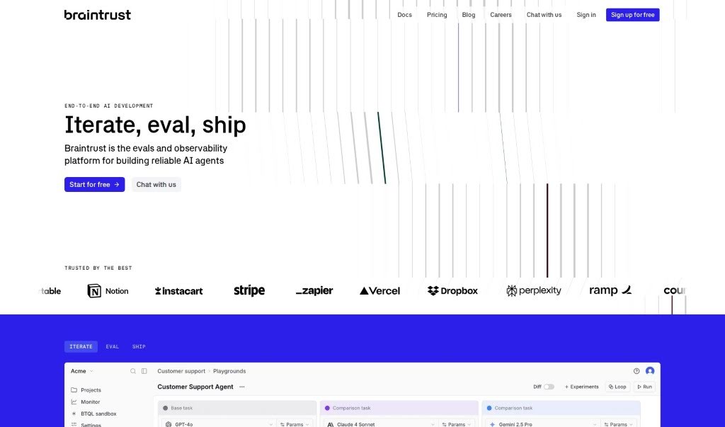 Screenshot of Braintrustdata