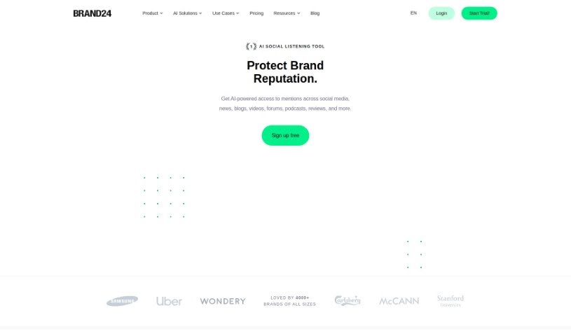 Screenshot of Brand24