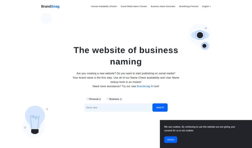 Screenshot of BrandSnag