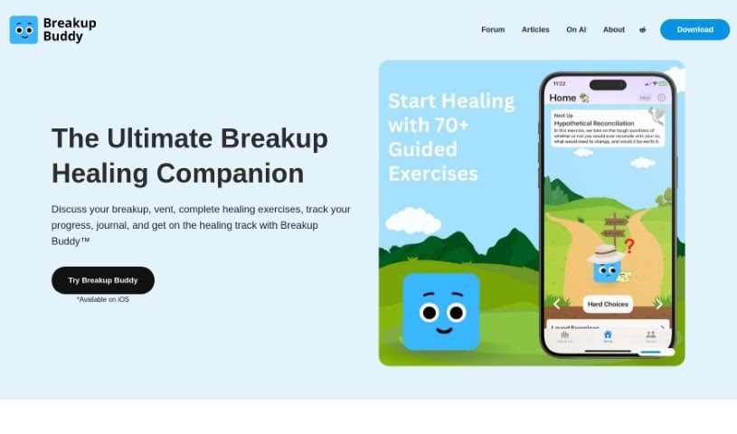 Screenshot of Breakup Buddy