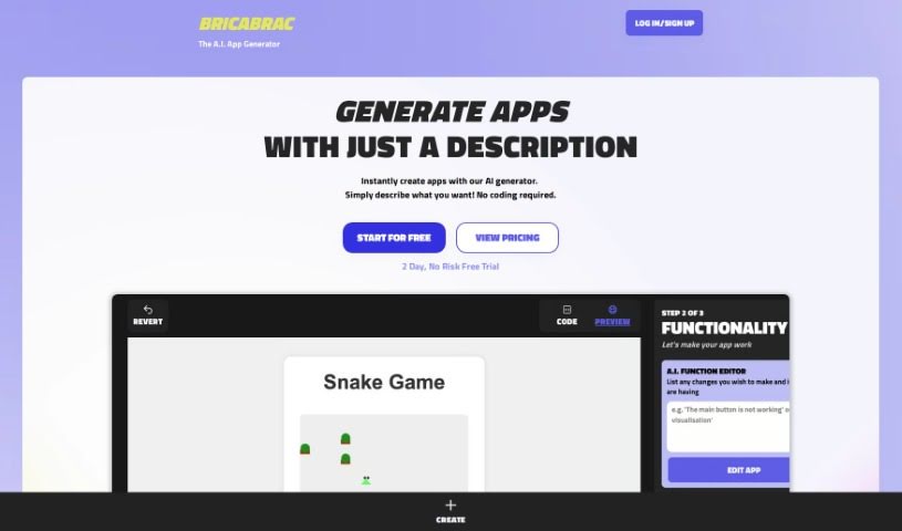 Screenshot of Bricabrac AI