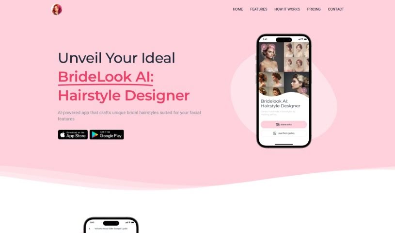 Screenshot of BrideLook AI