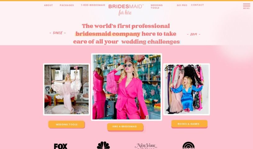 Screenshot of Bridesmaid For Hire