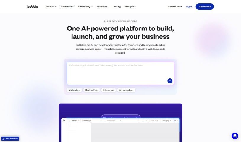 Screenshot of Bubble