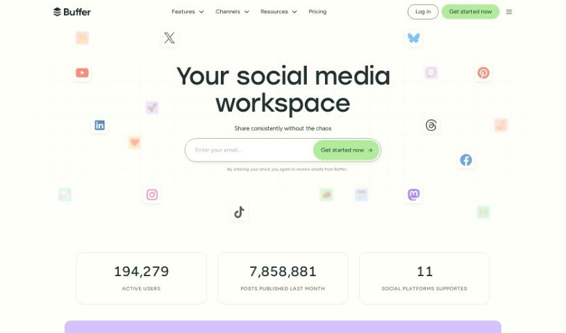 Screenshot of Buffer