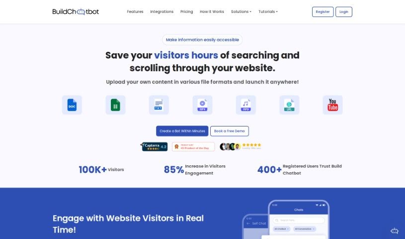 Screenshot of Build Chatbot