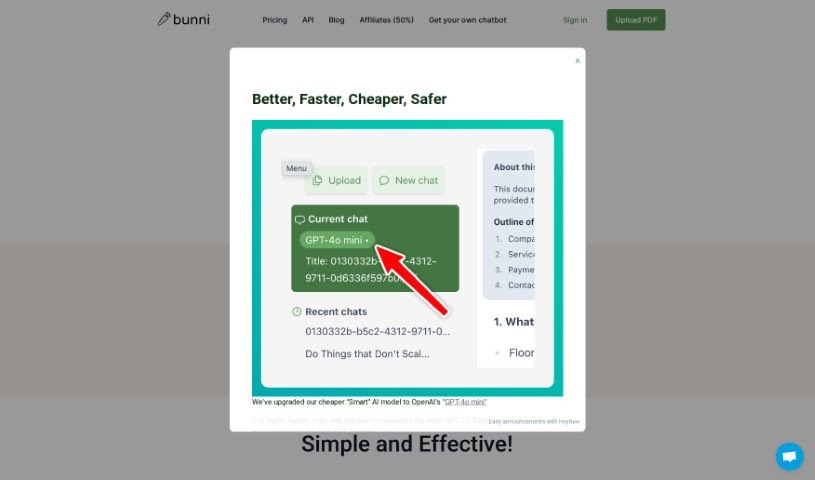 Screenshot of Bunni AI